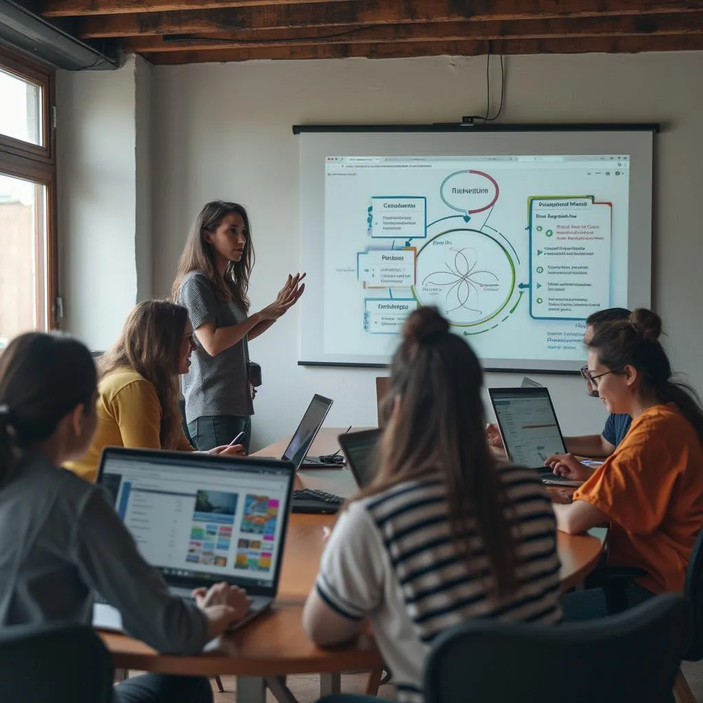 Consultores en sesión de formación